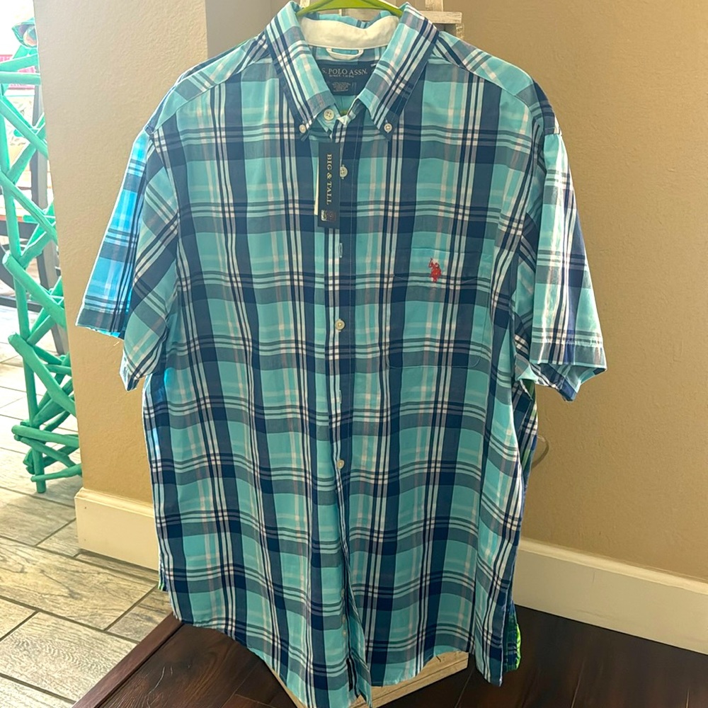2X U.S. POLO ASSN. BUTTON DOWN SHIRT MENS Size LT NEW